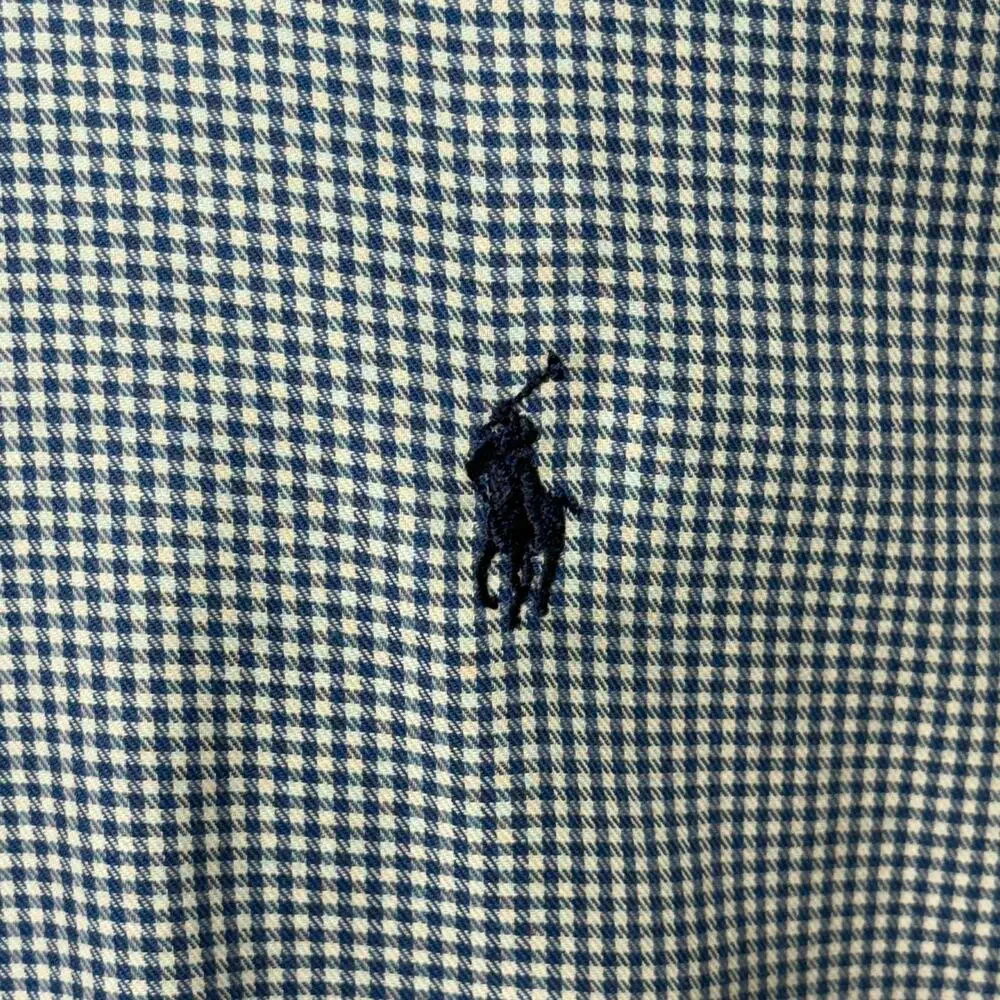Ralph Lauren Golf Tilden Shirt Mens Large Blue White Plaid Long Sleeve Preppy‎ - Picture 6 of 11